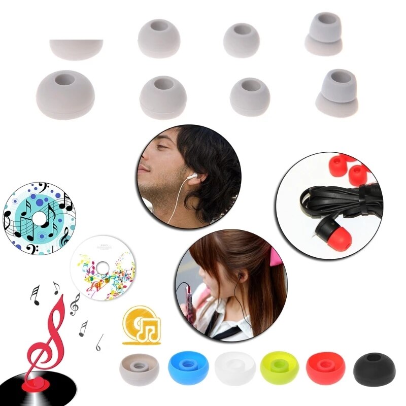 4 Pairs Silicone Earbud Tips Replace For Beats Powerbeats 2/3 Wireless Headphone. 