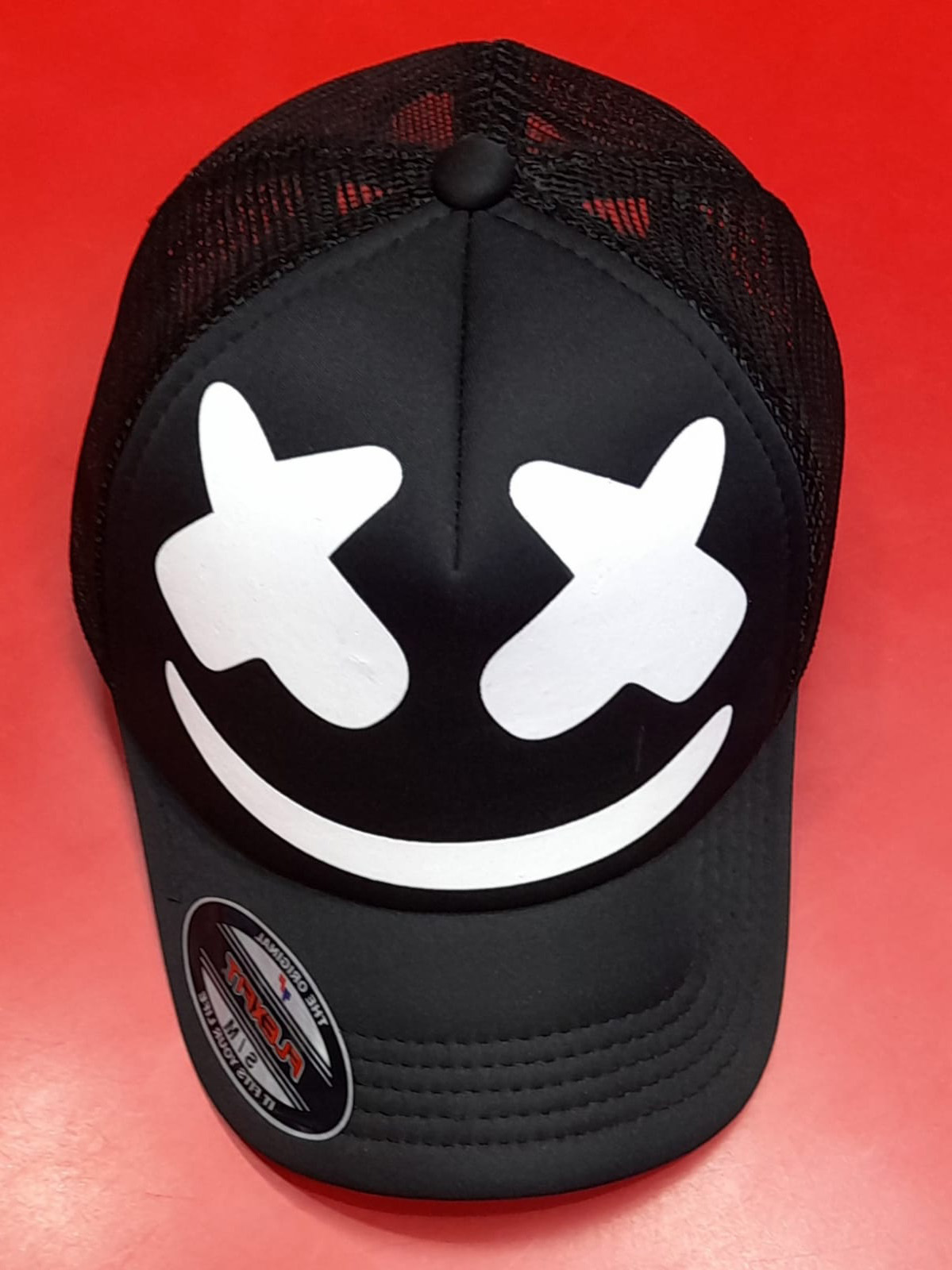 Marshmello Black Half Net Foam Cap for Men_FREE STYLE.. 