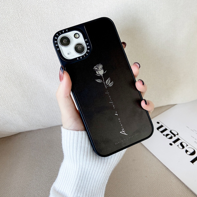 Casetify BLVCK Rose Skull Snake Plating Mirror Hard Casing iPhone 7 8 Plus 7+ 8+ X XS XR 11 12 13 Pro Max Case Cover. 