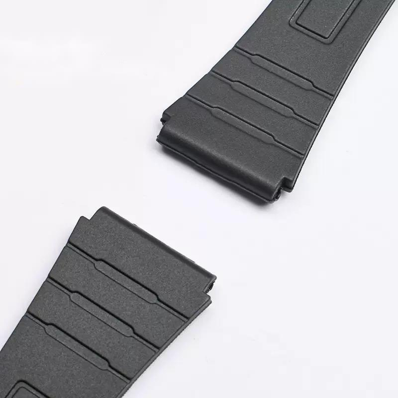 Watch Band Replacement Strap For Casio F-91W-1 F91WM F-84W F-94W A168w A158 AE-1200 1300 Black Resin Plastic Wrist Watchstrap with Pins. 