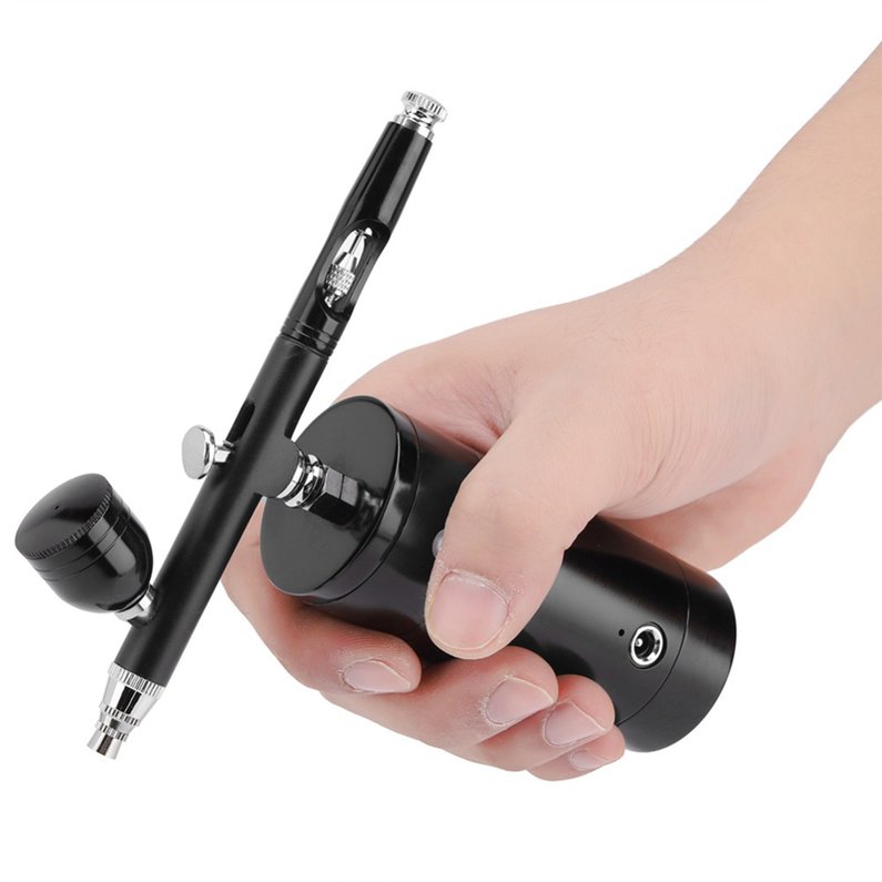 Multi-Purpose Cordless Mini Airbrush Set Spray Pump Gen Pen Air Compressor Kit. 