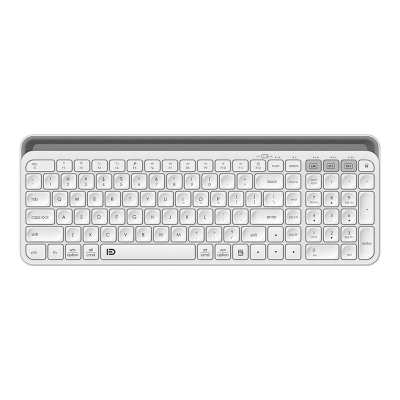 Fude K912T dual-mode bluetooth wireless keyboard three-channel tablet card slot 2.4G notebook tablet mac keyboard. 