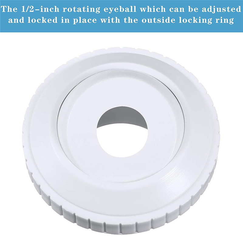 3Pcs PVC Nozzle for Swimming Pool Opening Eyeball Nozzle Flow Inlet Fitting for Hayward SP1419D. 