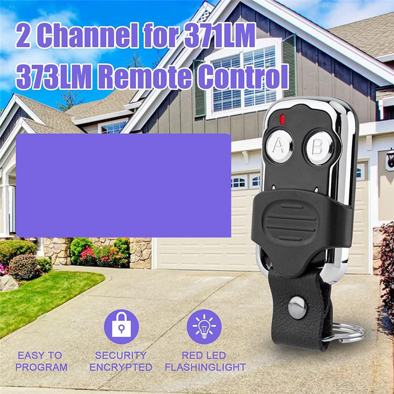 2 Pack Garage Door Opener Compatible With LiftMaster 371LM 373LM Purple Learn Button Garage Door Opener Remote 315MHz Security+ Craftsman. 