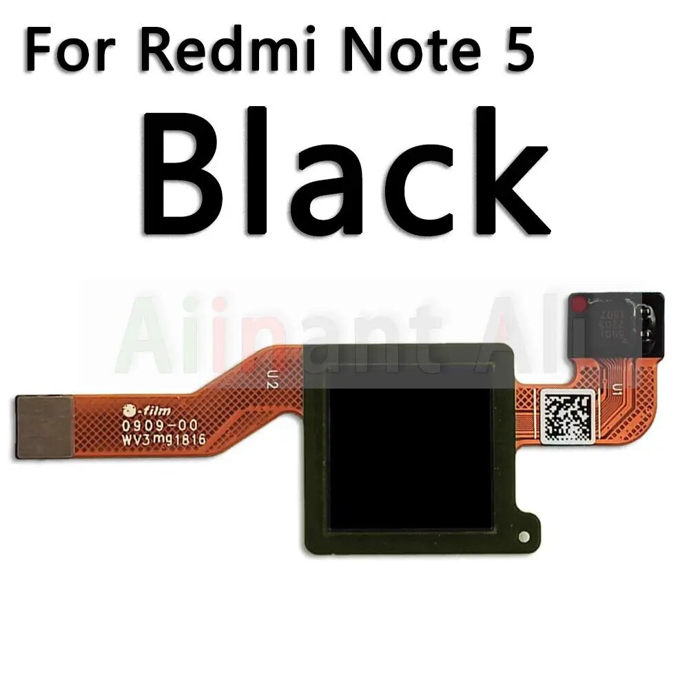 Original For Xiaomi Redmi Note 5 5A Pro Prime Plus Home Button Back Touch ID Finger Scanner Fingerprint Sensor Flex Cable. 