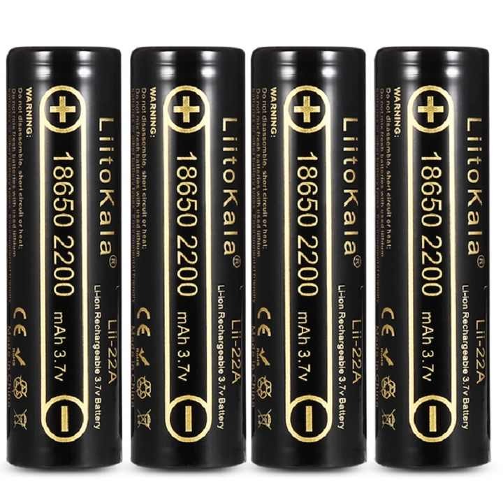 LiitoKala Lii-22A 3.7V 18650 2200mAh Rechargeable Battery li ion Batteries Li-ion Lithium Battery for Flashlight- 1pcs. 