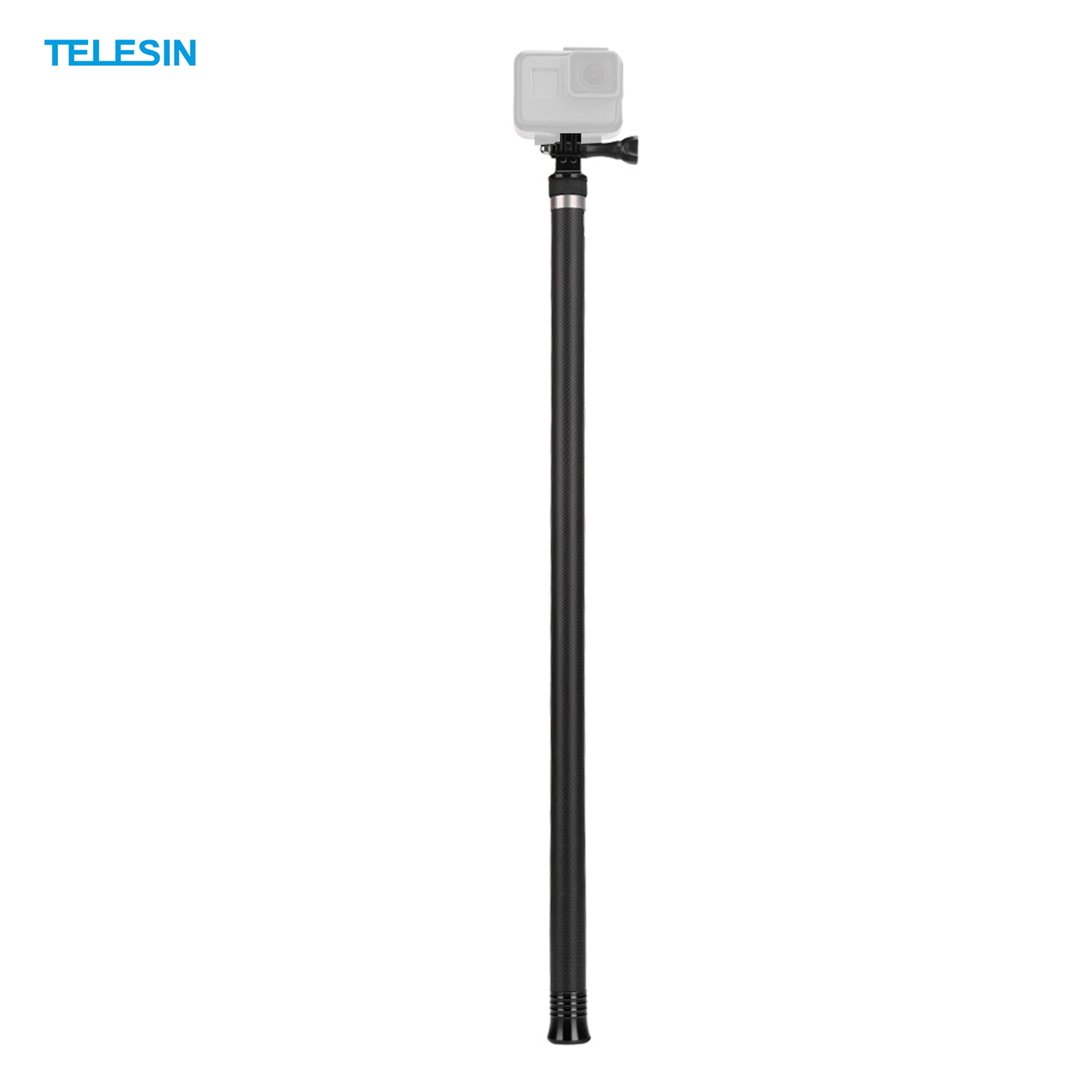 TELESIN 2.7M/106 Inch Ultra Long Carbon Fiber Selfie Stick Lightweight Extendable Handheld Pole Monopod Replacement for GoPro Hero 9/8/7/6/Hero 5 Black(2018) Replacement for Insta360 One R DJI OSMO Action Camera. 