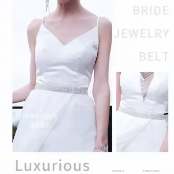 Wedding Sash Belt Silver Rose Gold Wedding Sash Belt Wedding