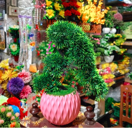 artificial flower বাড়ির বাগান সাজানোর জন্য কৃত্রিম ফুল নকল গাছ diy গাছ - 1 pcs