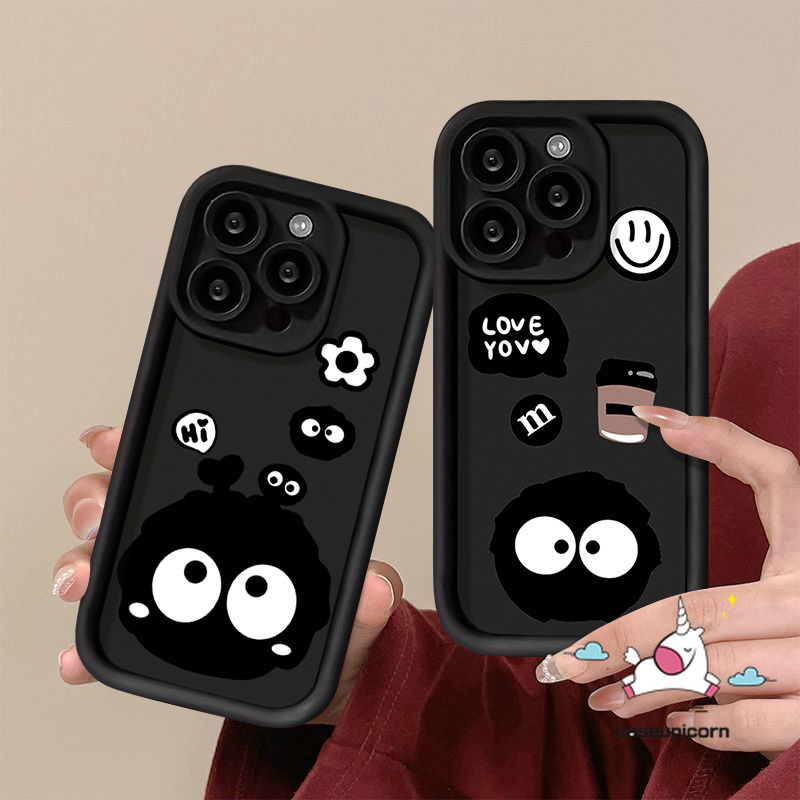 Coal Ball Coffee M Bean Smiling Face Angel Eyes Case for Redmi 10A 10C 9T A1 9C 12C 13C 10 9 12 9A Note 11 8 9 10s 10 12 Pro Max POCO M3 C55 Mi 12 11 Lite Flowers English Tag Cover. 