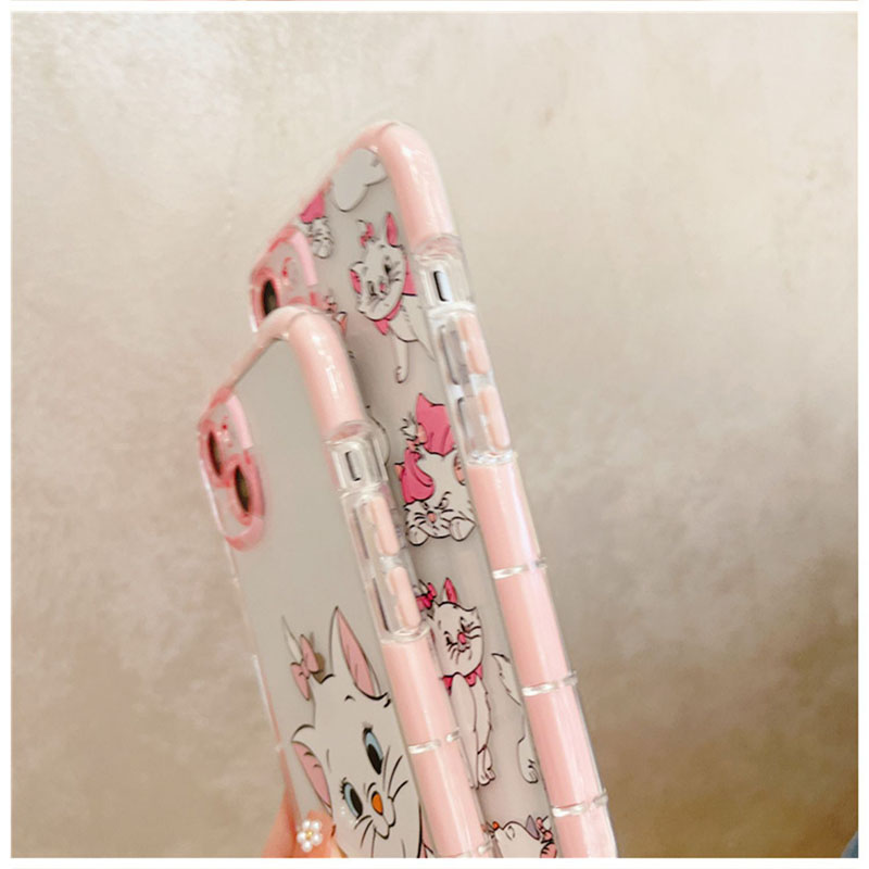 Cartoon Disney Marie Cat Phone Case For iPhone 14 Pro Max 13 12 11 X XS Max XR 8 7 Plus Noctilucent Transparent Soft Cover Funda. 