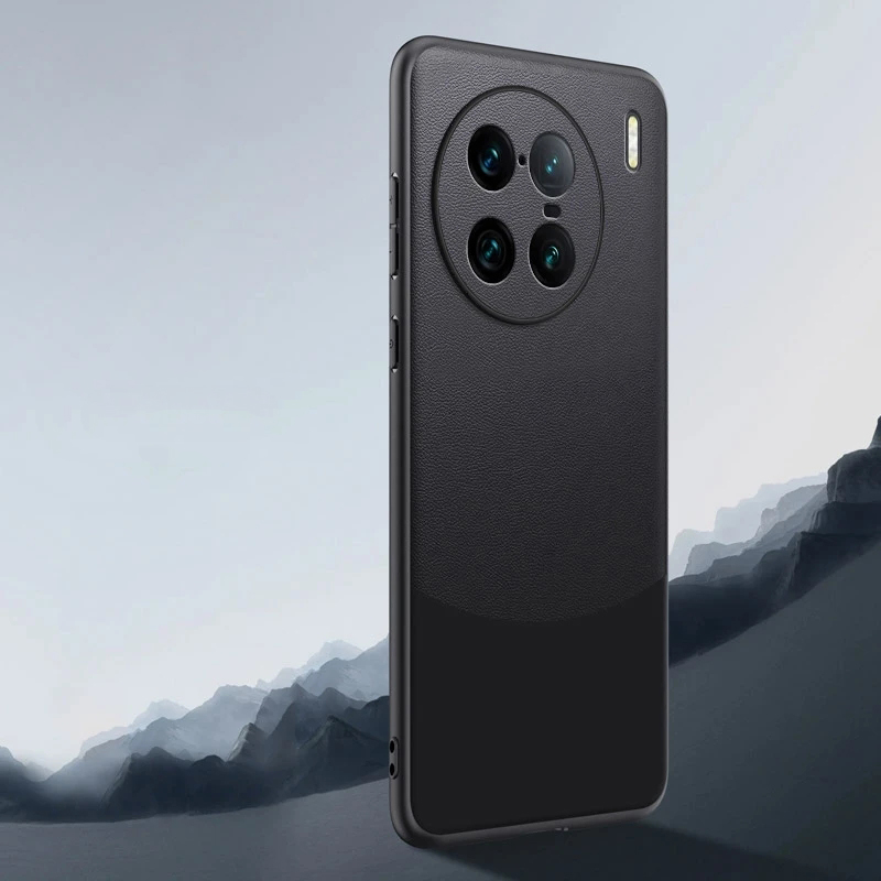 New Phone Case For VIVO X90 Pro Plus Cover 360 Degrees Protection Leather Soft Border Anti-fingerprint Color Blocking Design For VIVO X90 Pro+ Case. 