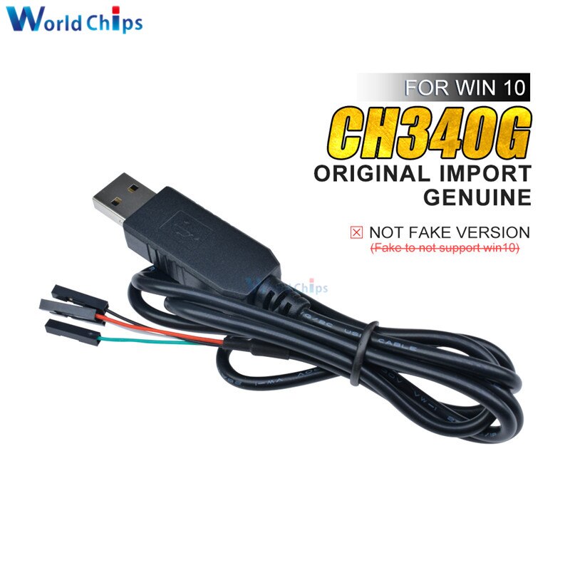 【happy one】CH340G CH340 Download Line Cable to TTL Serial Wire Compatible for WIN 7 8 10 For Arduino Raspberry Pi. 