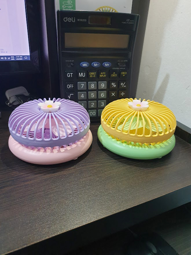 Mini Storage and folding Fan Silence USB Charging Third Gear Wind Speed Fan. 