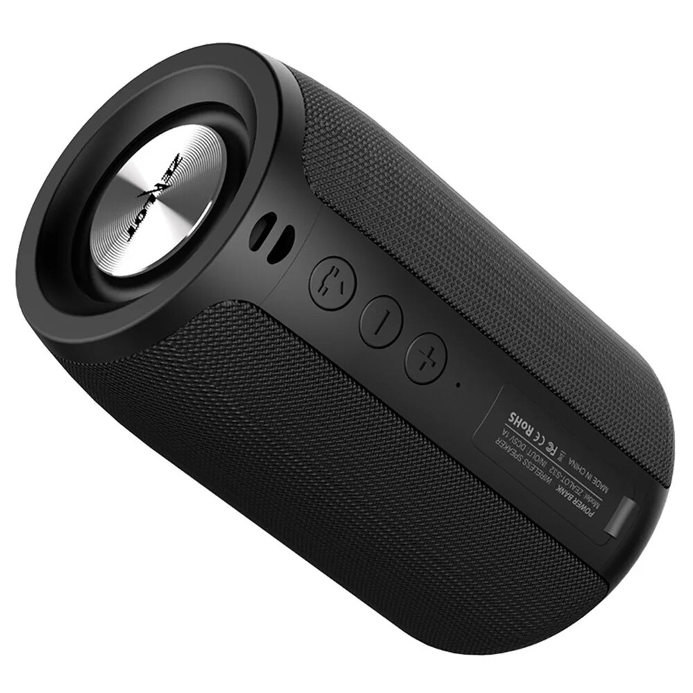 ZEALOT S32 Mini Portable Bluetooth Speaker HIFI Subwoofer Wireless Speaker with fm Radio Column Support TF, TWS, USB. 