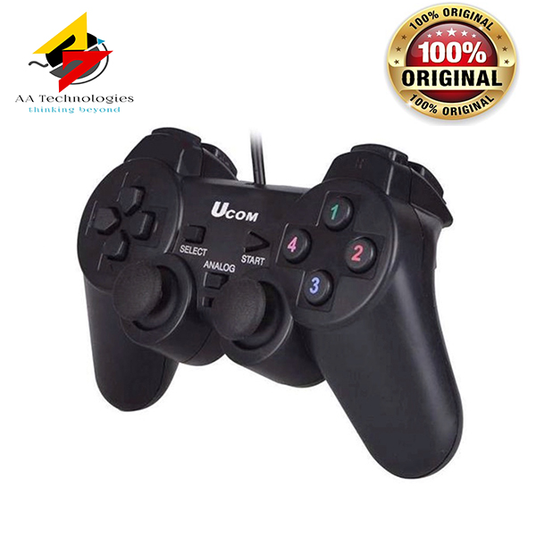 UCOM PC Dual Shock UCom Wired Game Controller Gaming Joypad Joystick USB Gamepad Joy stick Game pad Joy pad For Win7/ XP For PC Laptop Vibration Gamepads. 