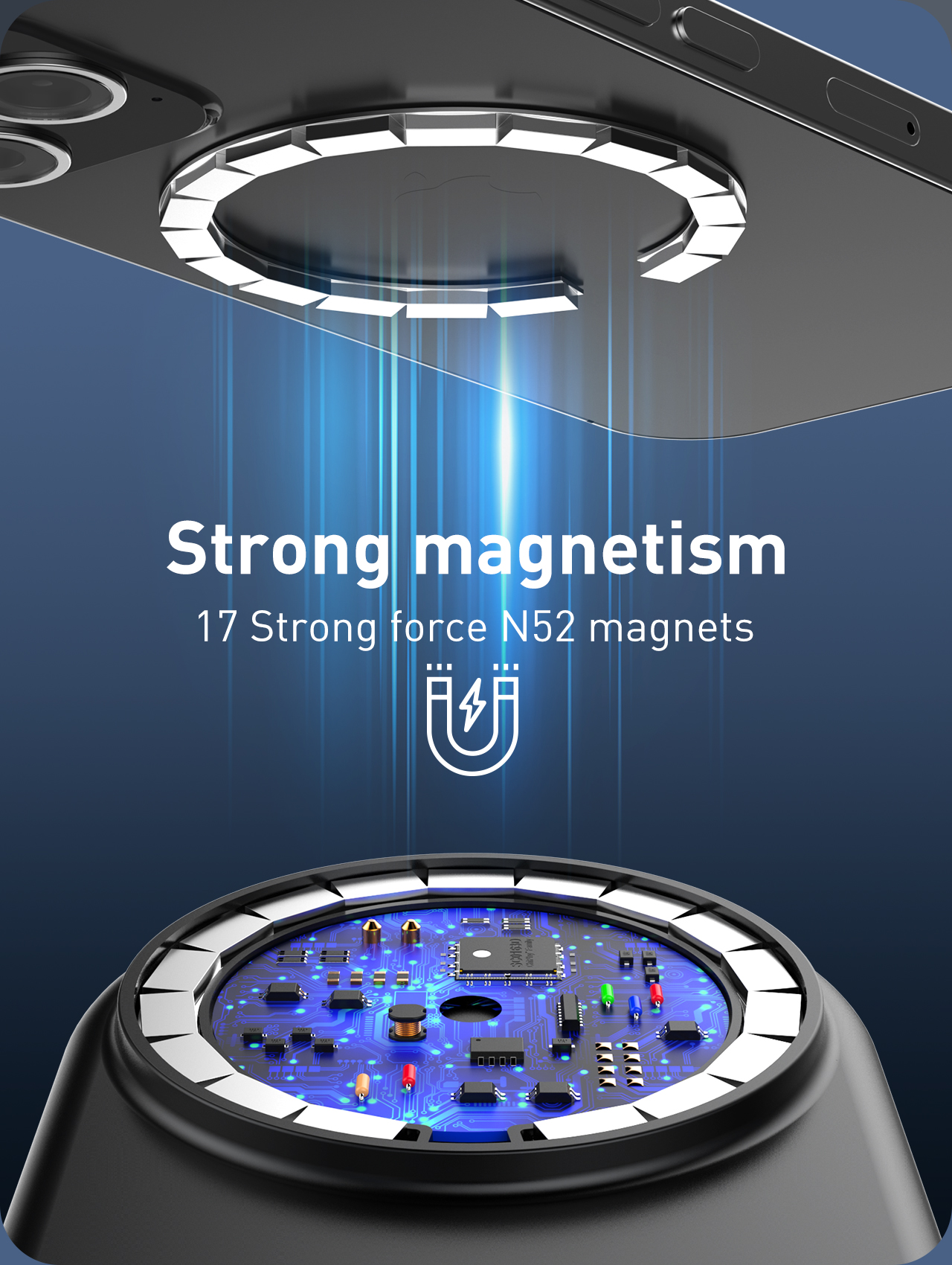 LDNIO Magnetic Wireless Charger Stand for iPhone/ iWatch/ AirPods Pro 2nd, Compatible with iPhone 12/13/14/15 Series, for iWatch S1/S2/S3/S4/S5/S6/S7/S8/S9/S10/Ultra/SE, for AirPods Pro 2nd/AirPods 3nd, Built-in Dimmable Night Light. 