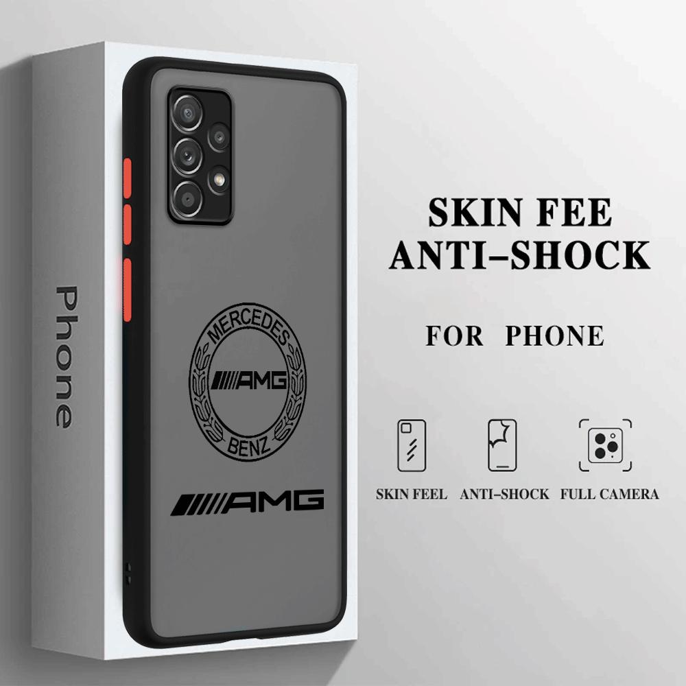 AMG-Dark LOGO Phone Case for Samsung Galaxy A52 A72 A12 A13 A14 A21s A22 A23 A24 A32 A34 A50 A51 A53 A54 A70 A72 A73 5G Cover. 