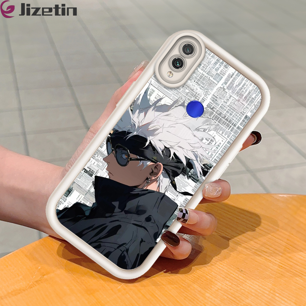 Jizetin for Redmi Note 7 Note 7 Pro Back Cover Satoru Gojo Poster Ladder Camera Soft Rubber Mobile Phone Case