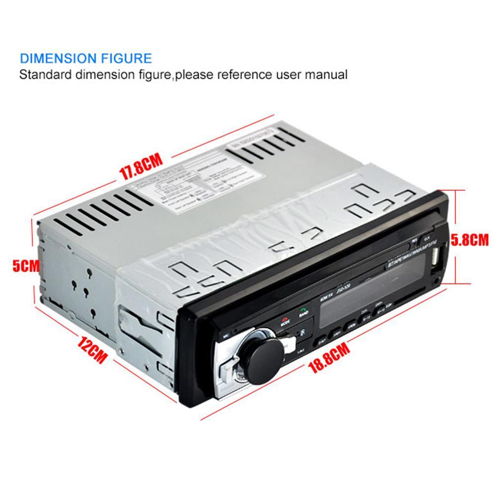 Bluetooth Car MP3 Player Audio Stereo 4X60W Car Radio 12V In-dash 1 Din FM Aux Input Receiver. 