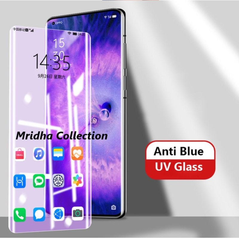 Oppo Find X3 Neo 5G (A+ GRADE) Premium UV Tempered Glass Screen Protector Curved with Liquid Glue and UV Light -Transparent Clear. 