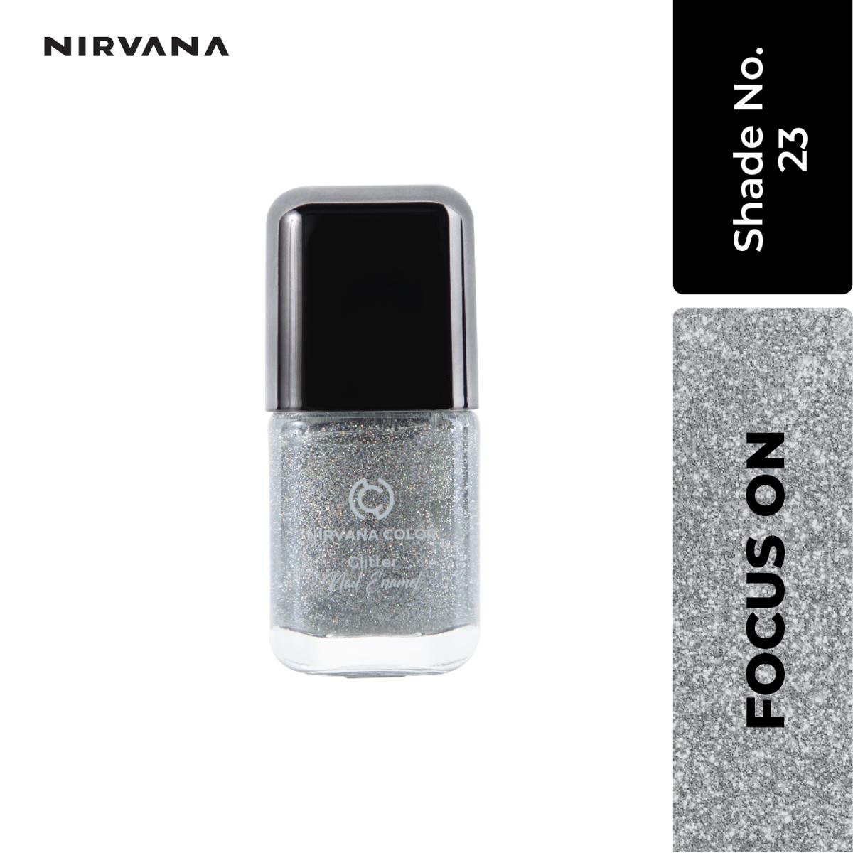 Nirvana Color Nail Enamel Glitter - Glitter Nail Polish for Women - Focus On : shade-23
