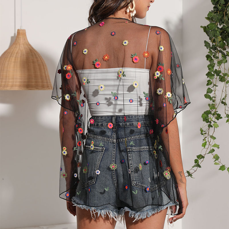 Charming Women Swimwear Cardigan, Short 