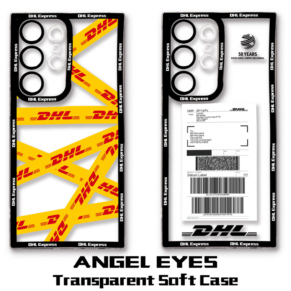 DHL Express 50th Phone Case For Xiaomi Redmi Note 13 12 12C 11 10 10C 10s 9 9s 9A 9T 9C 8 7 Pro Max 4G 5G Transparent Cover. 