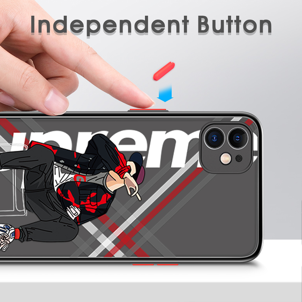 UCUC for iPhone 7 Plus 8 Plus Back Cover Personality Supreme Boys Frosted Transparent Hard Phone Case Thin Shockproof Full Cover Camera Protect Case. 