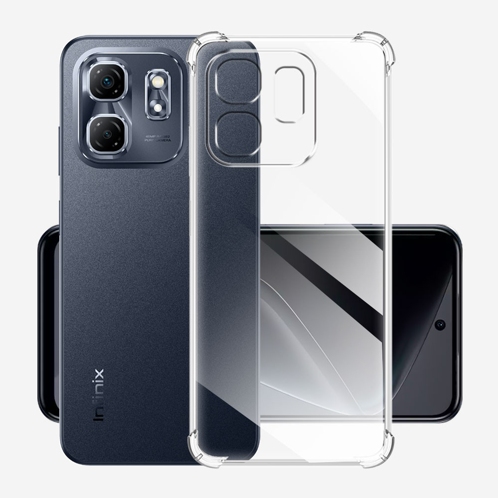 For Infinix Smart 9 / Hot 50i Case Clear Silicone Soft Phone Case For Infinix Hot 50i X6531 X6531B / Smart 9 X6532 Transparent Shockproof Back Cover. 