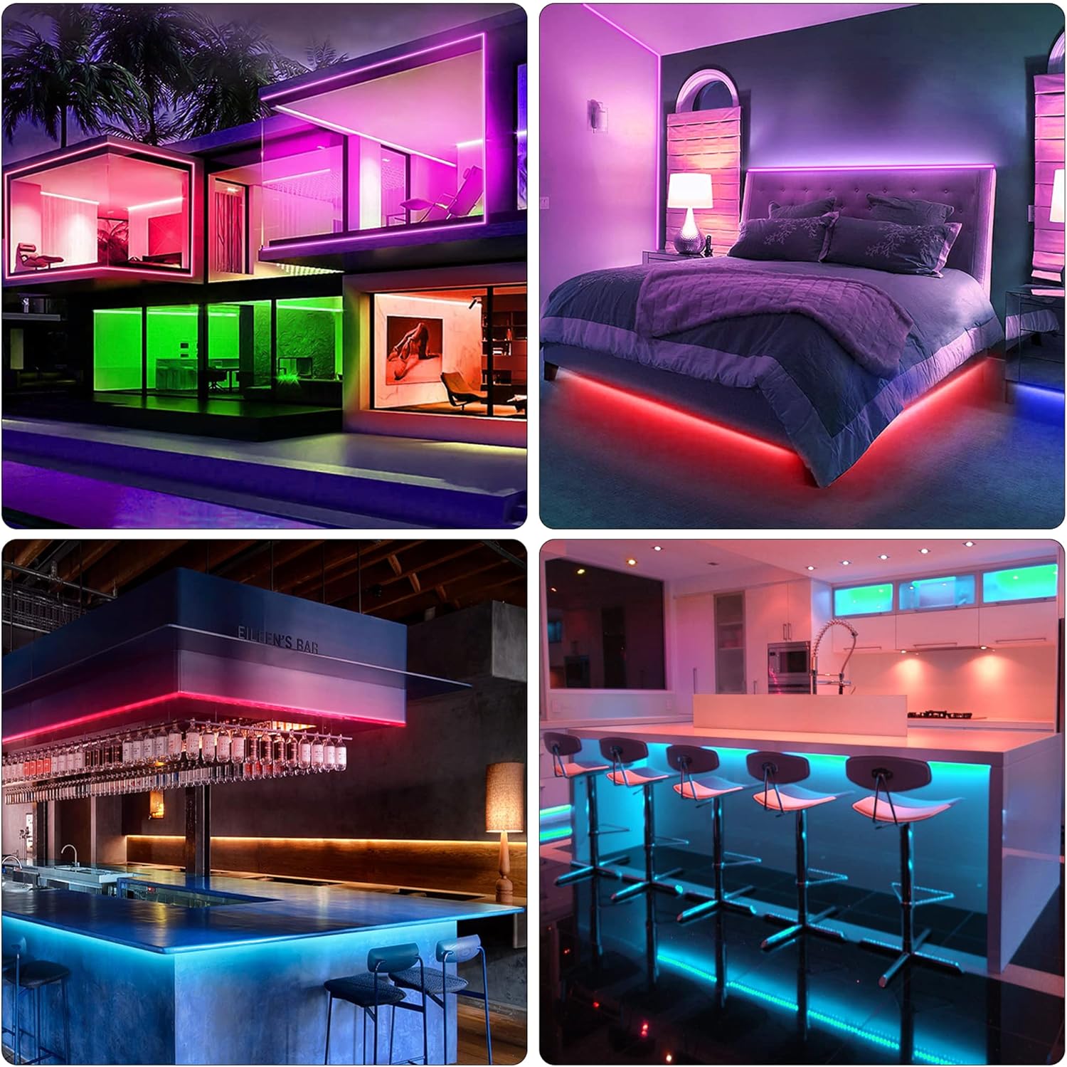 Best Quality 5Meter LED Light Strip TV LED Backlight USB RGB 5050 Color Strip Music Synchronized Color Changing Remote App Control 5Volt Halloween Decorative Night Light Suitable for Home Bedroom Christmas Party Holidays Ceiling lighting. 