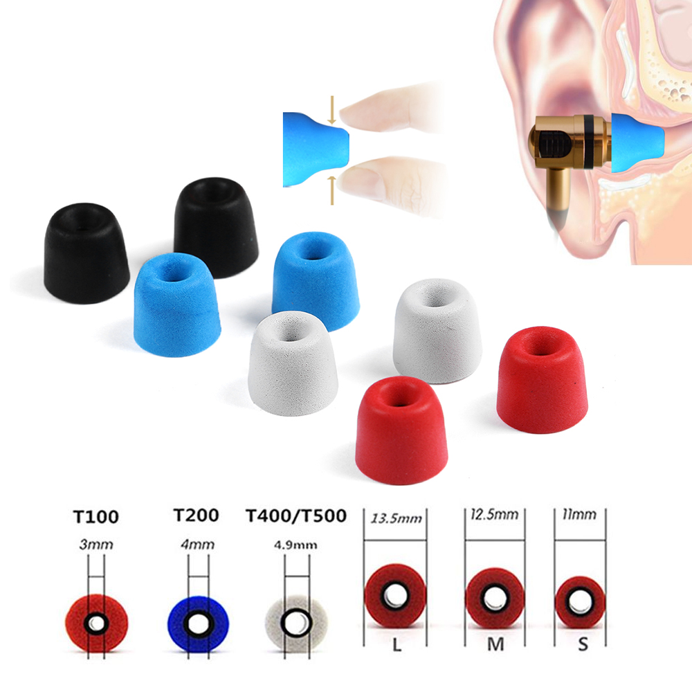 3pair/set Best-Selling T400 Foam Earbuds Ear Tips For In-Ear Earphone Soft And Easy To Replace Noise Isolation Earplug. 