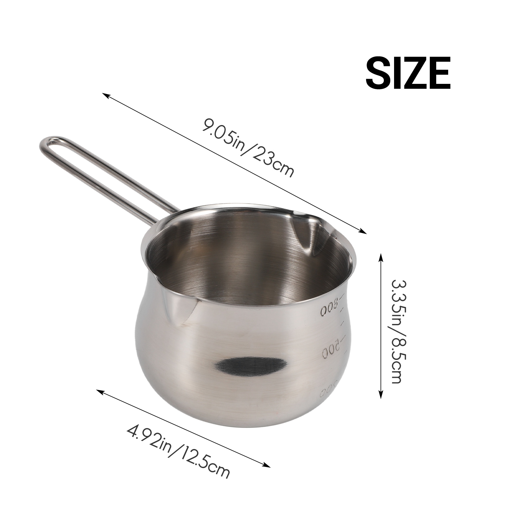 OUMERY Non-Stick Pan Milk Pot Butter Chocolate Melted Heating Pot Warmer Pan Small Saucepan Cheese Pot With Pour Spouts. 