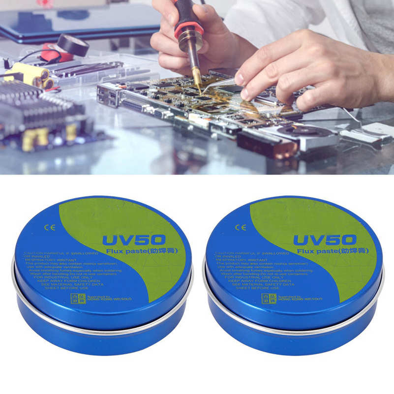 MCN UV50 Halogen Free No Clean Solder Paste Flux Soldering Tin IC Parts Soldering Iron Welding Fluxes For PCB BGA PGA SMD Electric Soldering Iron Cream Fluxes. 