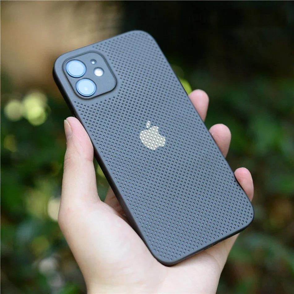 Heat Dissipation Cooling Case for IPhone 16 Pro Max Ultra Thin Matte Funda for IPhone 15 14 13 12 Pro Max Plus Mesh Slim Hard PP. 