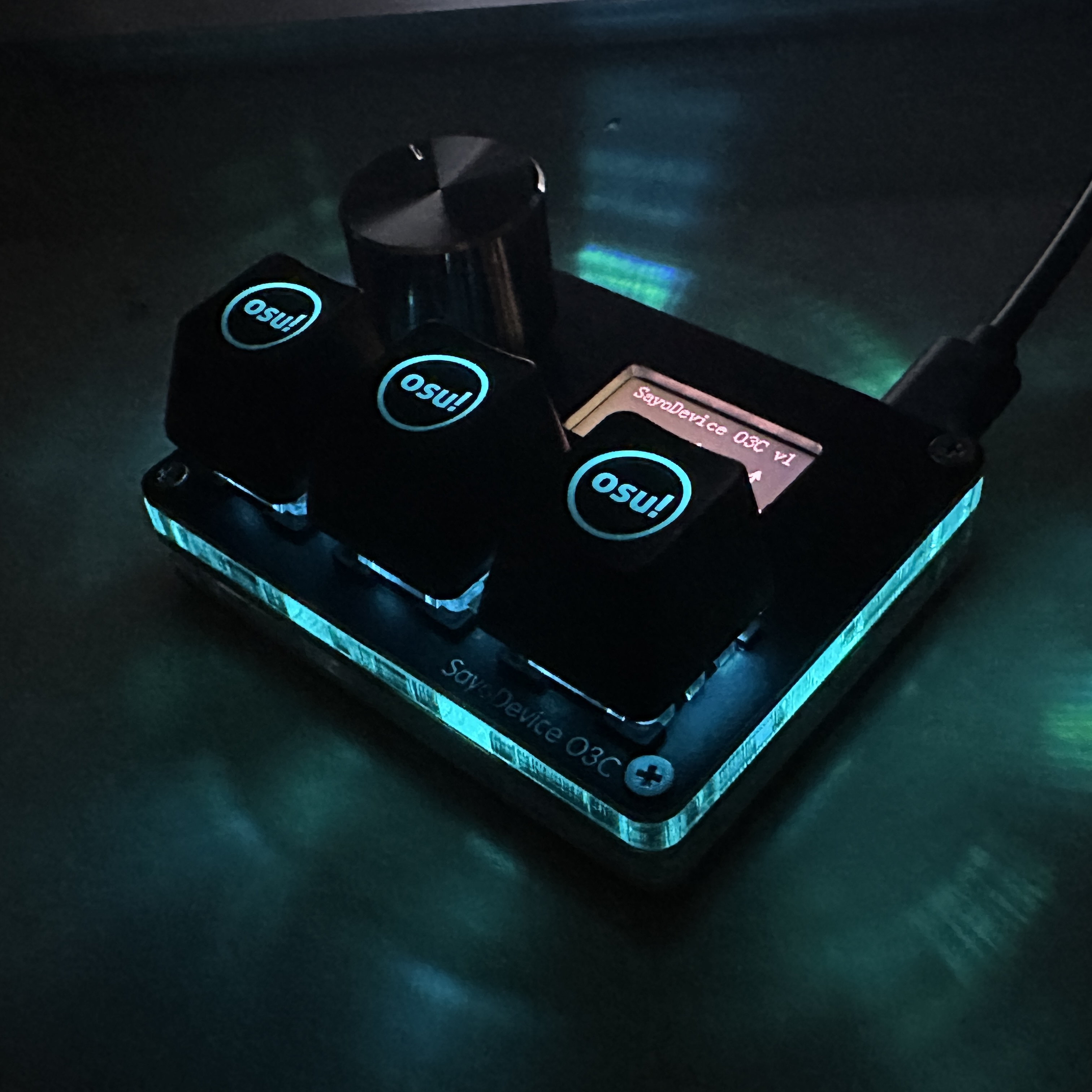 4+4 O3C+++ SayoDevice OSU O3C Rapid Trigger Hall Switches Magnetic Pink Switches Keyboard With Knob Screen Copy Paste Shotcut Vnce Lncei. 