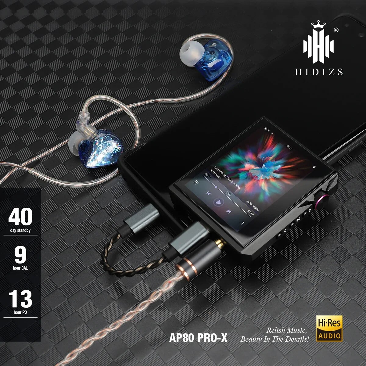 Hidizs AP80 PRO X Portable Bluetooth MP3 Player 2.5/3.5 Connector Balanced Lossless Type C MQA FLAC LDAC USB DAC DSD64/128 DAP. 