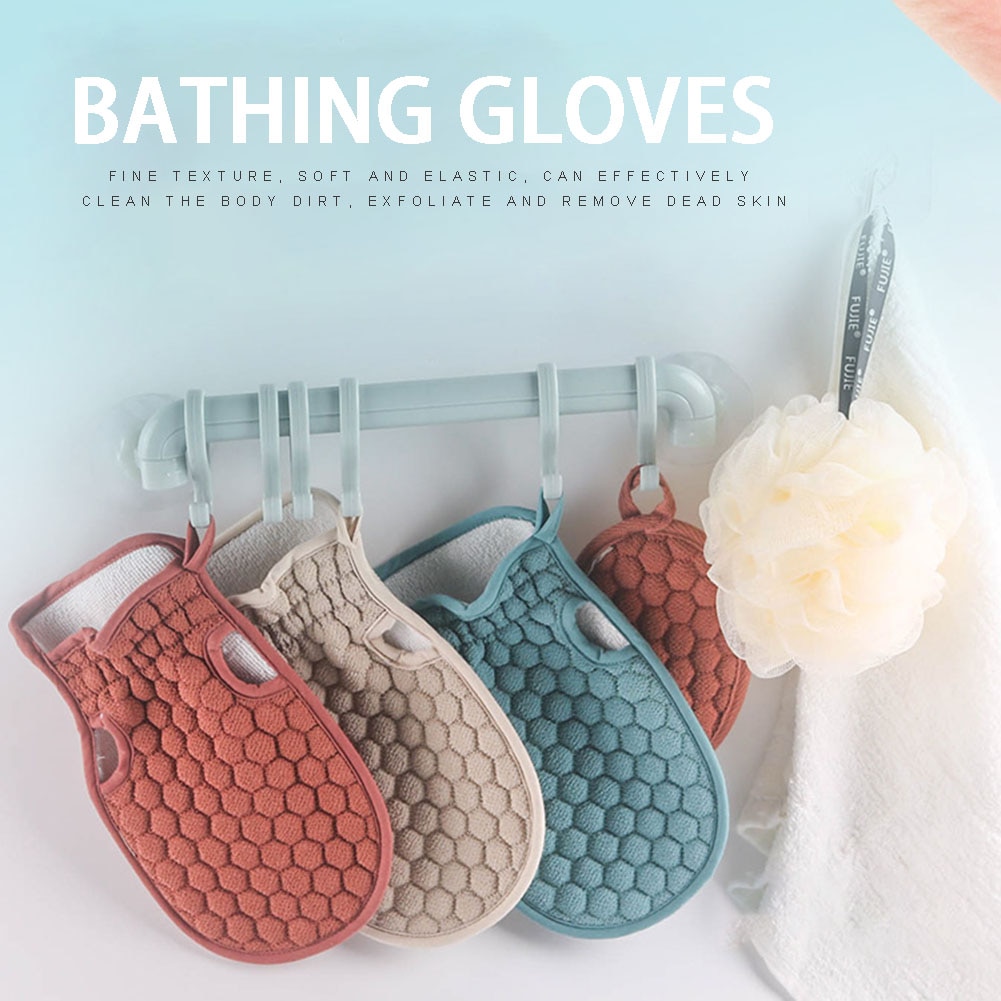 【VisioN Shop】Bath Honeycomb Soft Brush Double-sided Scrub Body Free Cuozao Towel Scrubber Exfoliating Back Tool. 