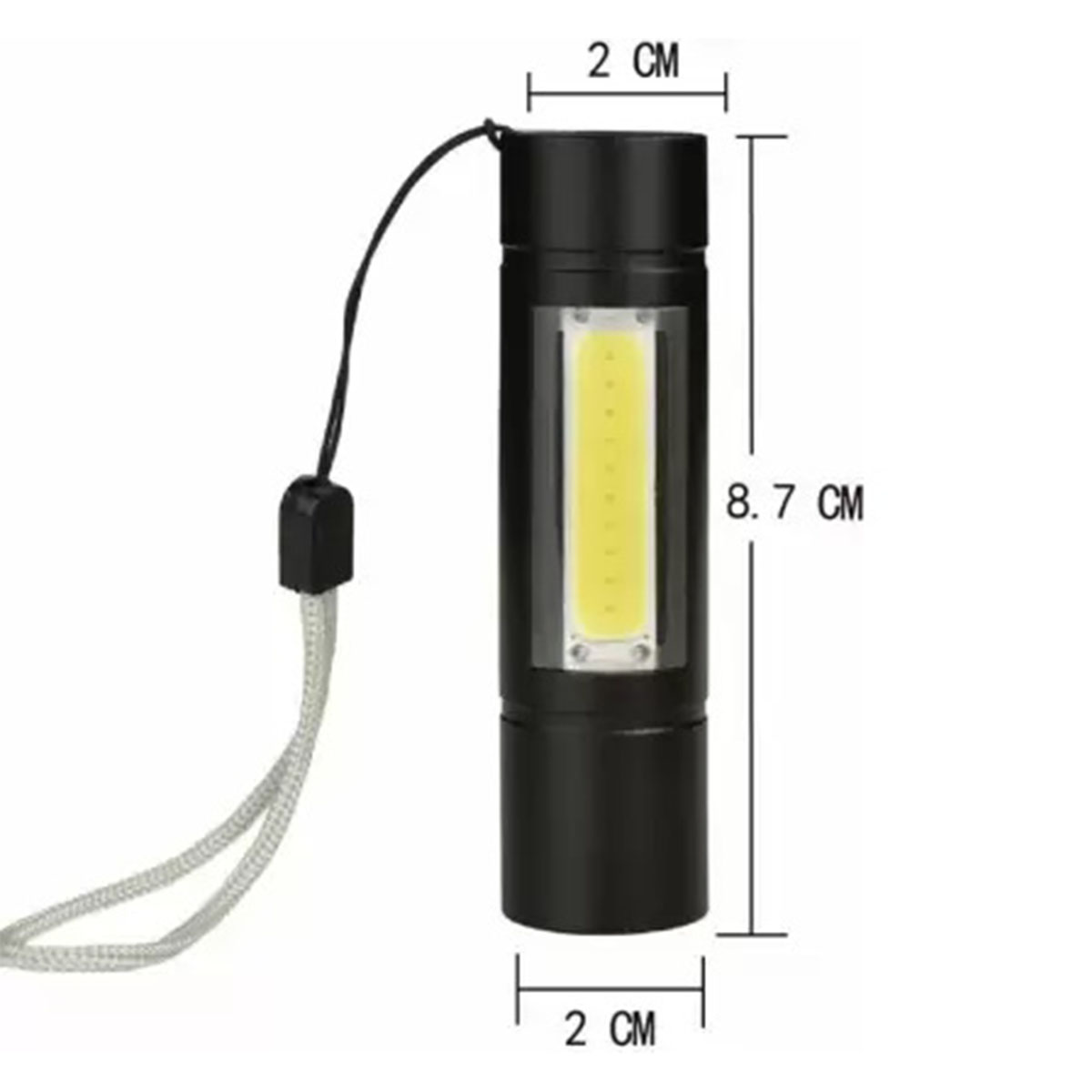 LED Light Emergence Rechargeable Mini and Pocket Torch Flash Light DP571 Torch Emergency Light  (Black). 