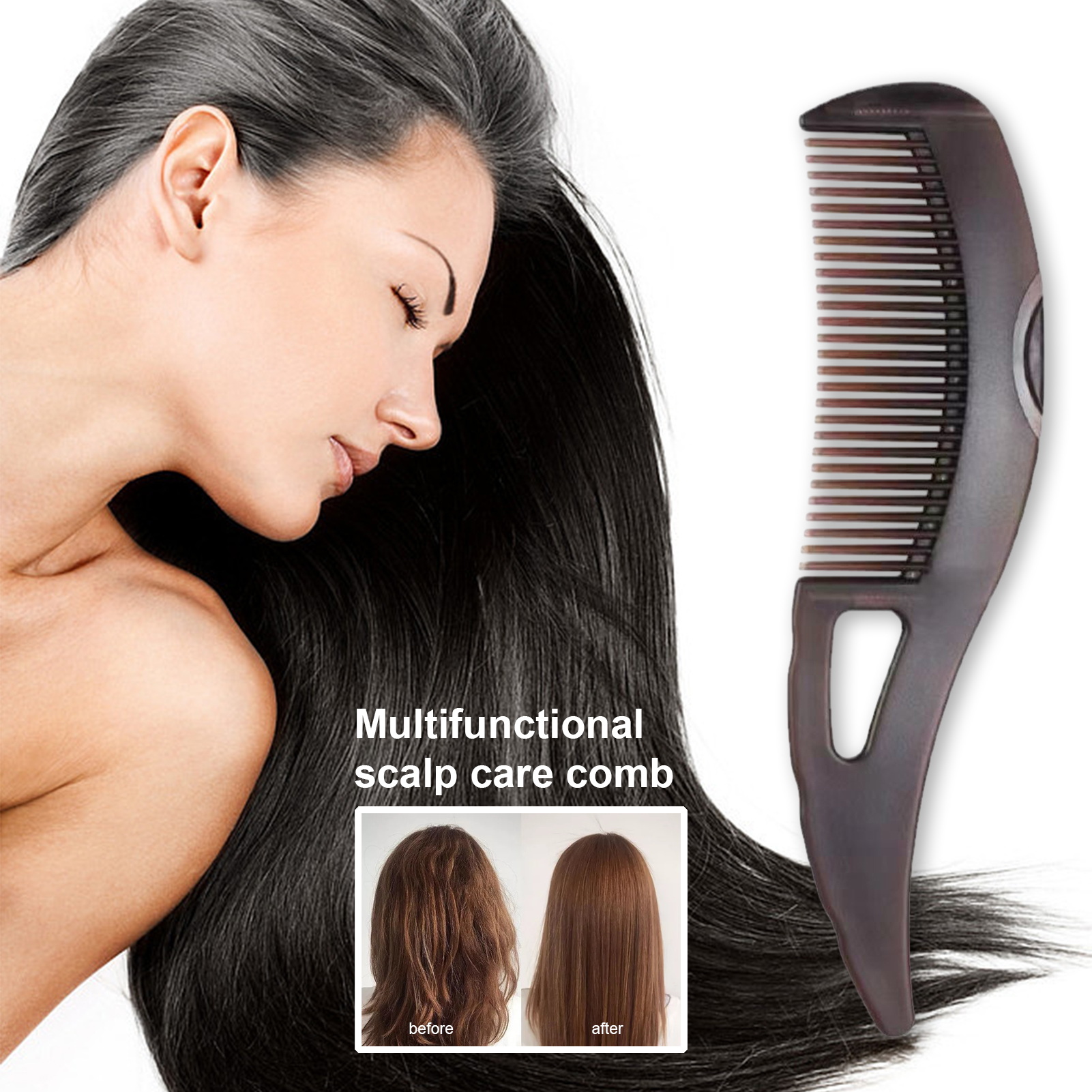 Epoch Dandruff Removal Comb for Women & Men Hollow Tooth Hairbrush for Scalp Point Massage & Grease Removal Plastic Scalp Massage Comb to Reduce Scalp Itching. 
