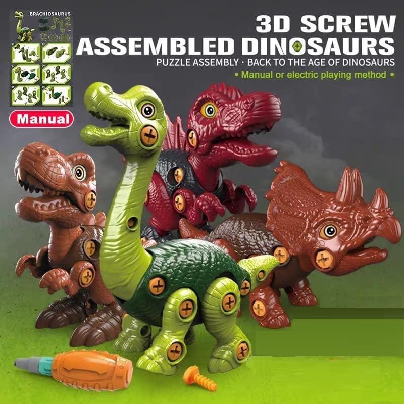 3D Screw Assembled Dinosaurs Puzzle Assembly