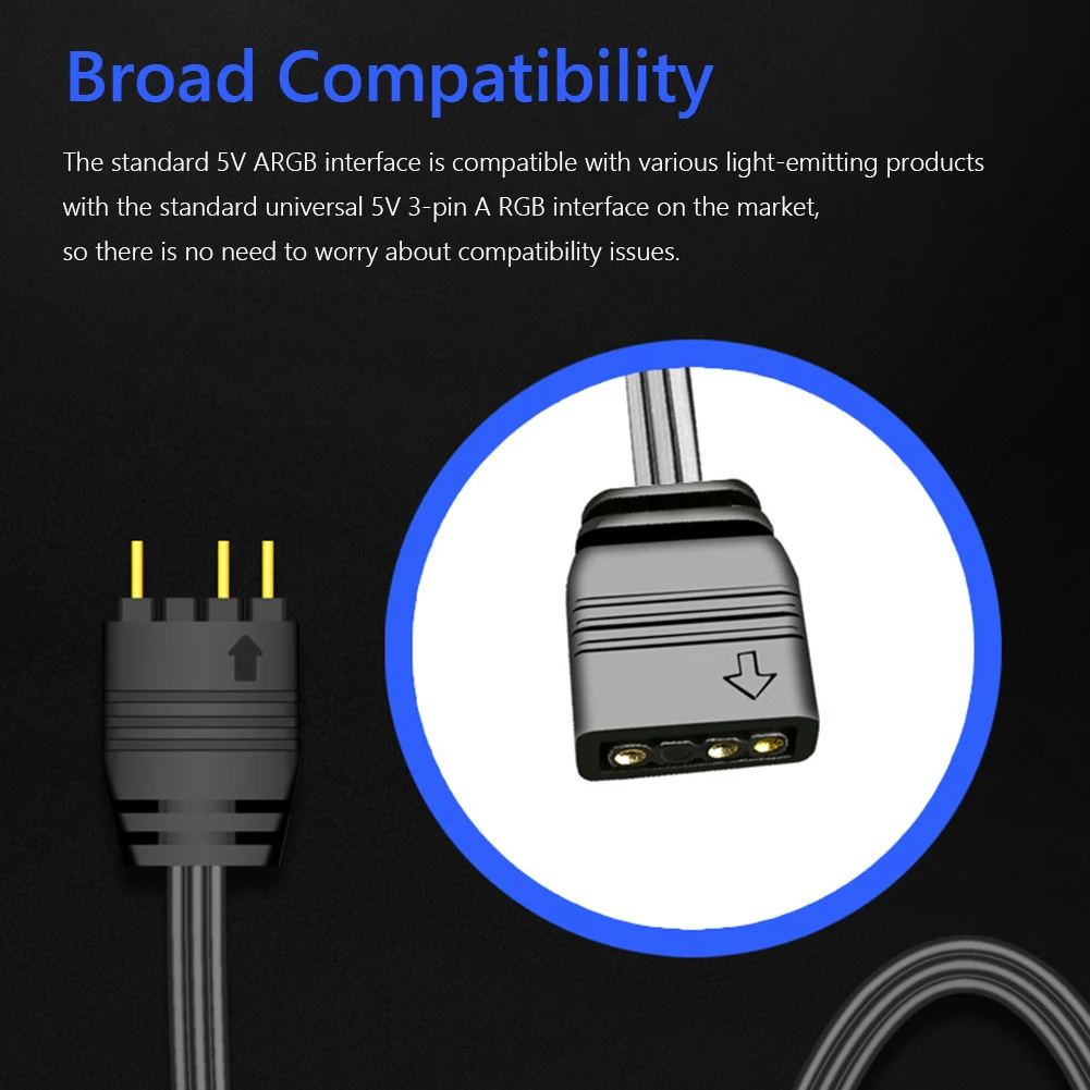 AR-1 ARGB PC Fans Controller Kit ARGB Splitter 5V 3 Pin To SATA AURA ARGB Fan Controller Computer ARGB Fans Hub Control. 