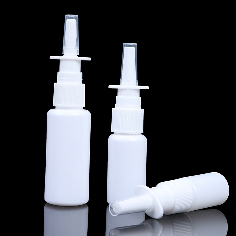 10/20ml/30ml Empty Plastic Nasal Pump Spray Bottles Sprayer Mist Nose Refillable  Travel Size Container. 