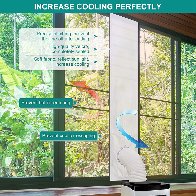 2X Hung Window Seal for Portable Air Conditioner, AC Unit Window Vent Kit, Easy to Install,Hose Kit for Tumble Dryer. 