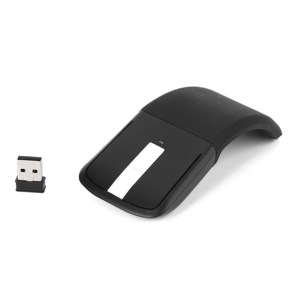 2.4G Wireless Mouse USB Receiver Bending Mouse with USB Arc Mouse with Touch Function Folding Optical Mice for PC Laptop Office