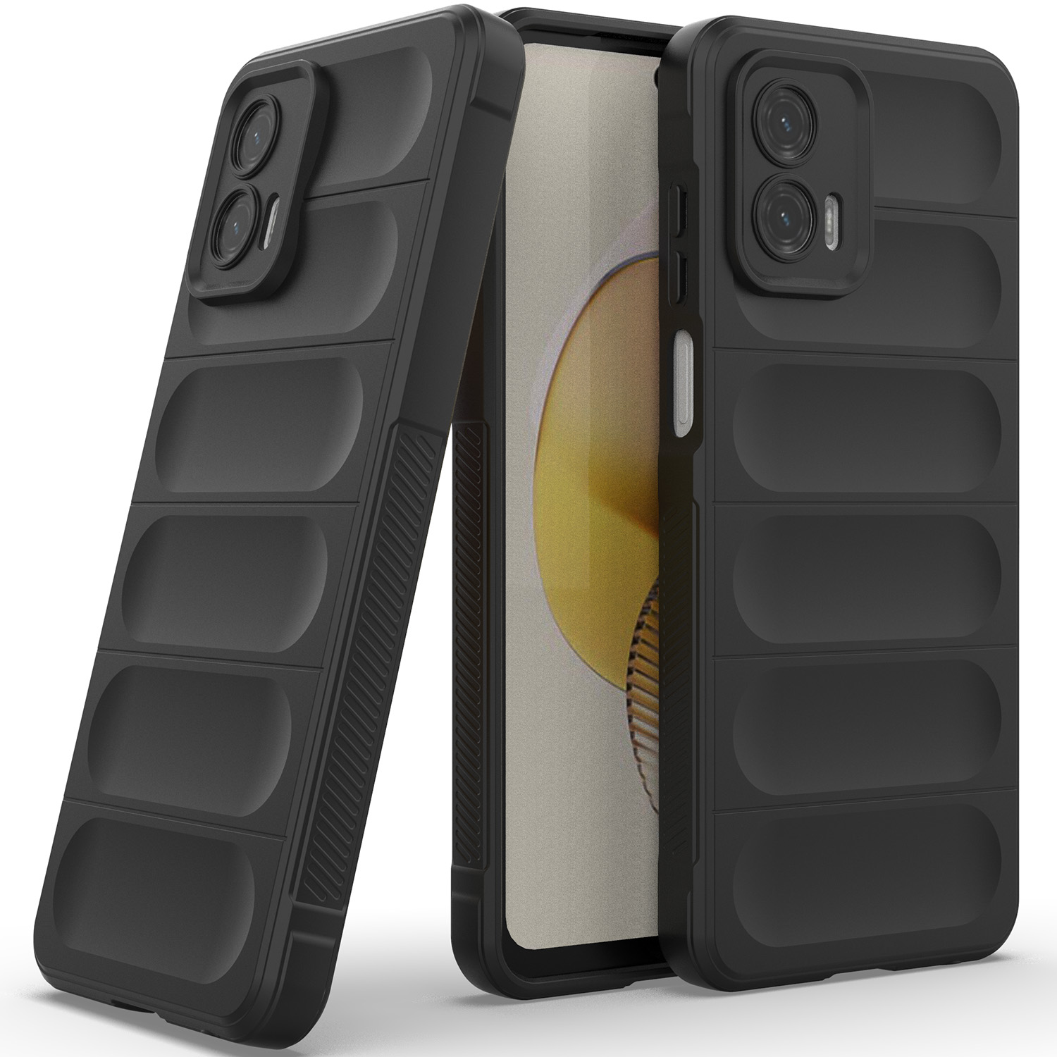 lthmy for Motorola Moto G73 Flexible TPU Rubber Grip Shock-Absorbent Protective Case Cover