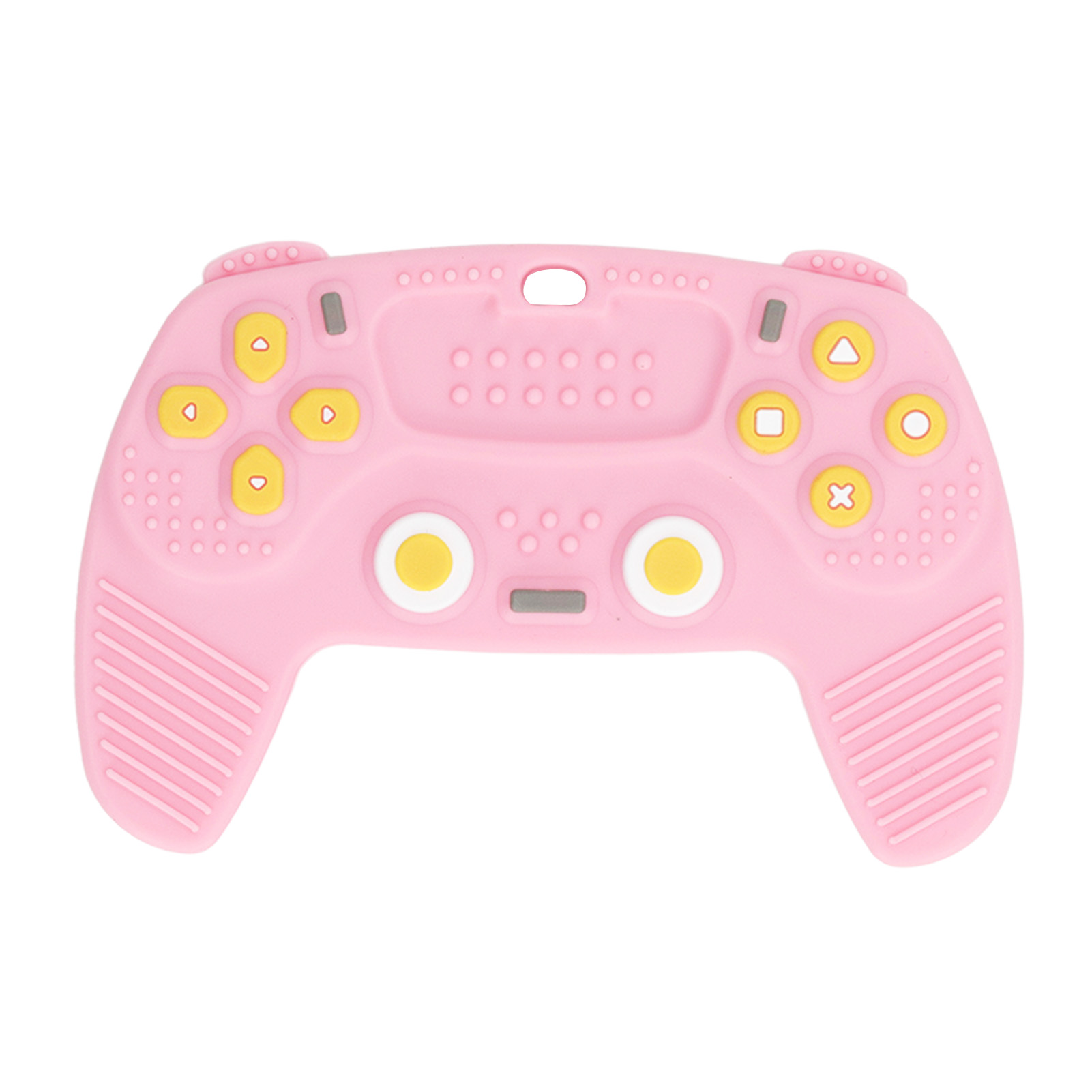 Baby Teether, Game Controller Shaped Concave Back Various Buttons Silicone Baby Teether for Daily Use. 