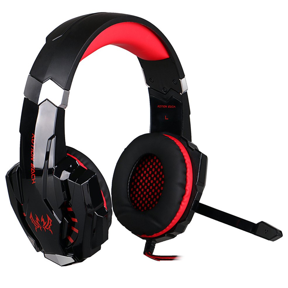 red and black ps4 headset