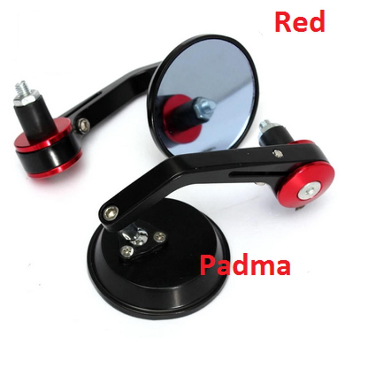 Universal Handle Bar End Mirrors Rear Side Mirror or Looking Glass for Motorcycle. Red Gutli  Round-53