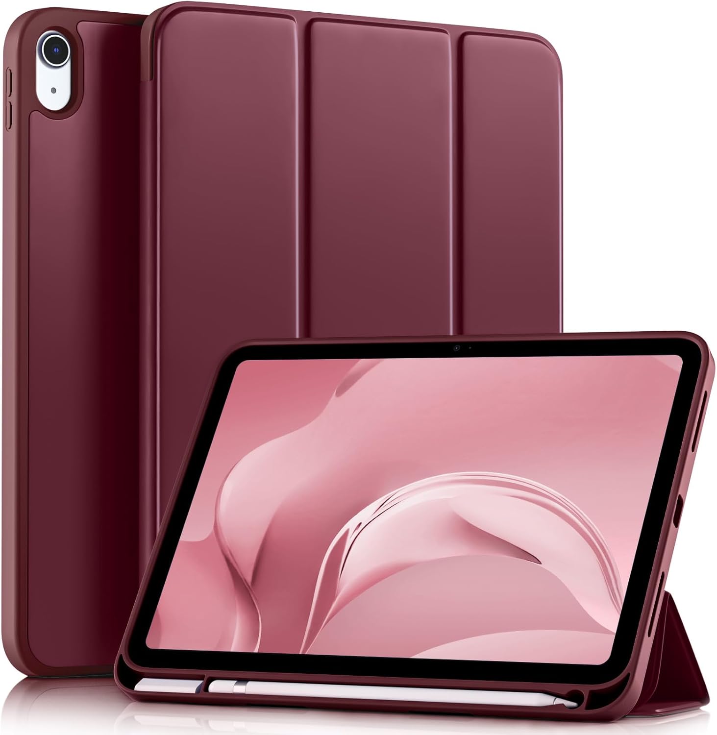 Compatible with iPad (A16) 11th Generation Case 11 Inch 2025 New, for iPad 10th Generation Case 10.9 Inch 2022, Trifold Stand Protective Cover with Pencil Holder, Auto Sleep/Wake, Model: A2757 A2777 A3162 A2696 A3355 A3356 A3354. 